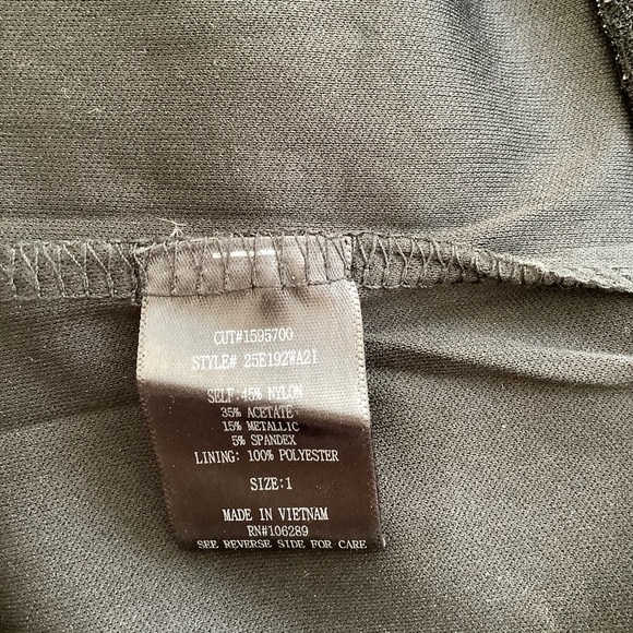 TRIXXI BLACK GLITTER BODY CON DRESS 1 - Picture 4 of 7